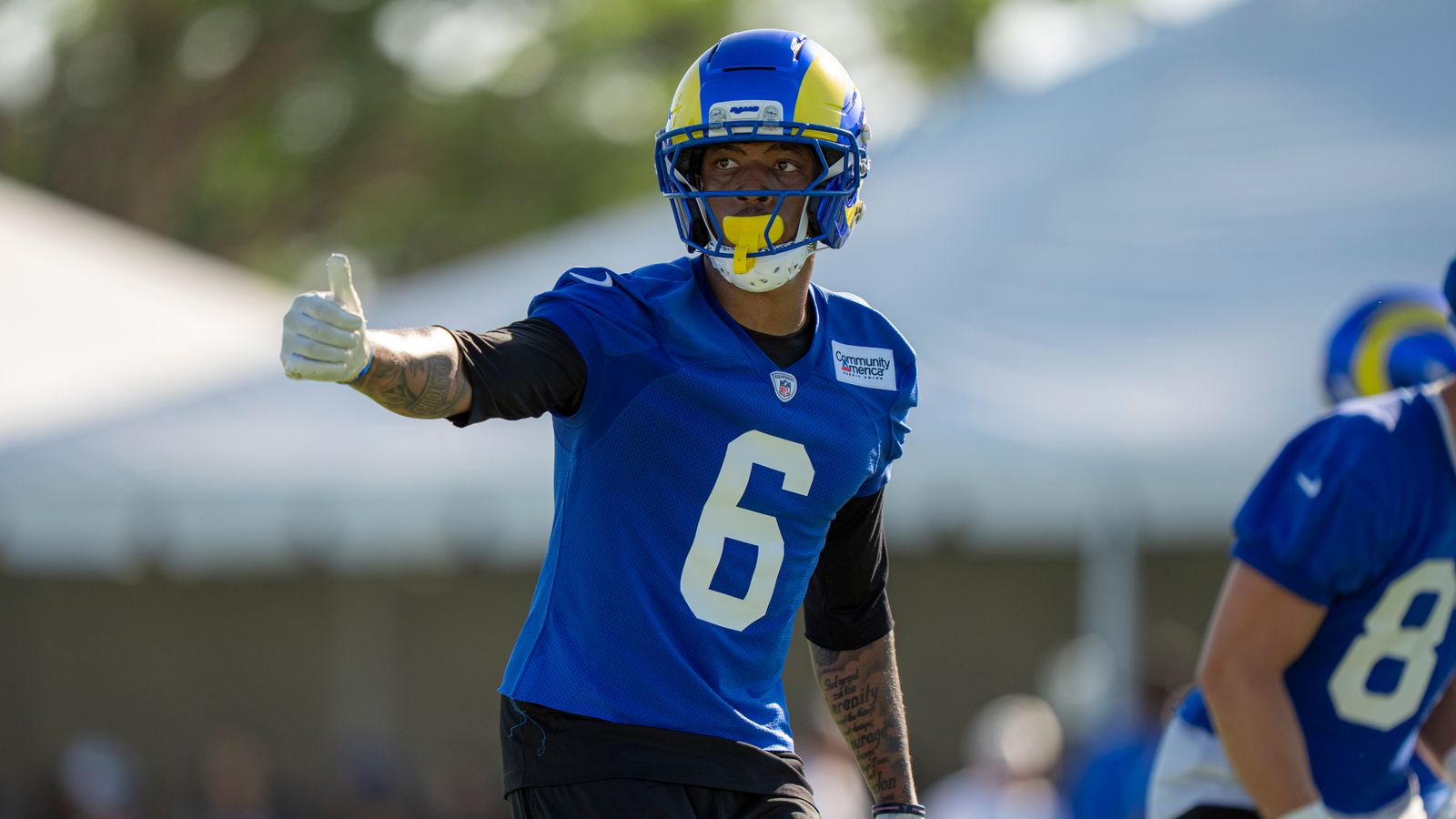 CJ Daniels participates in Rams training camp