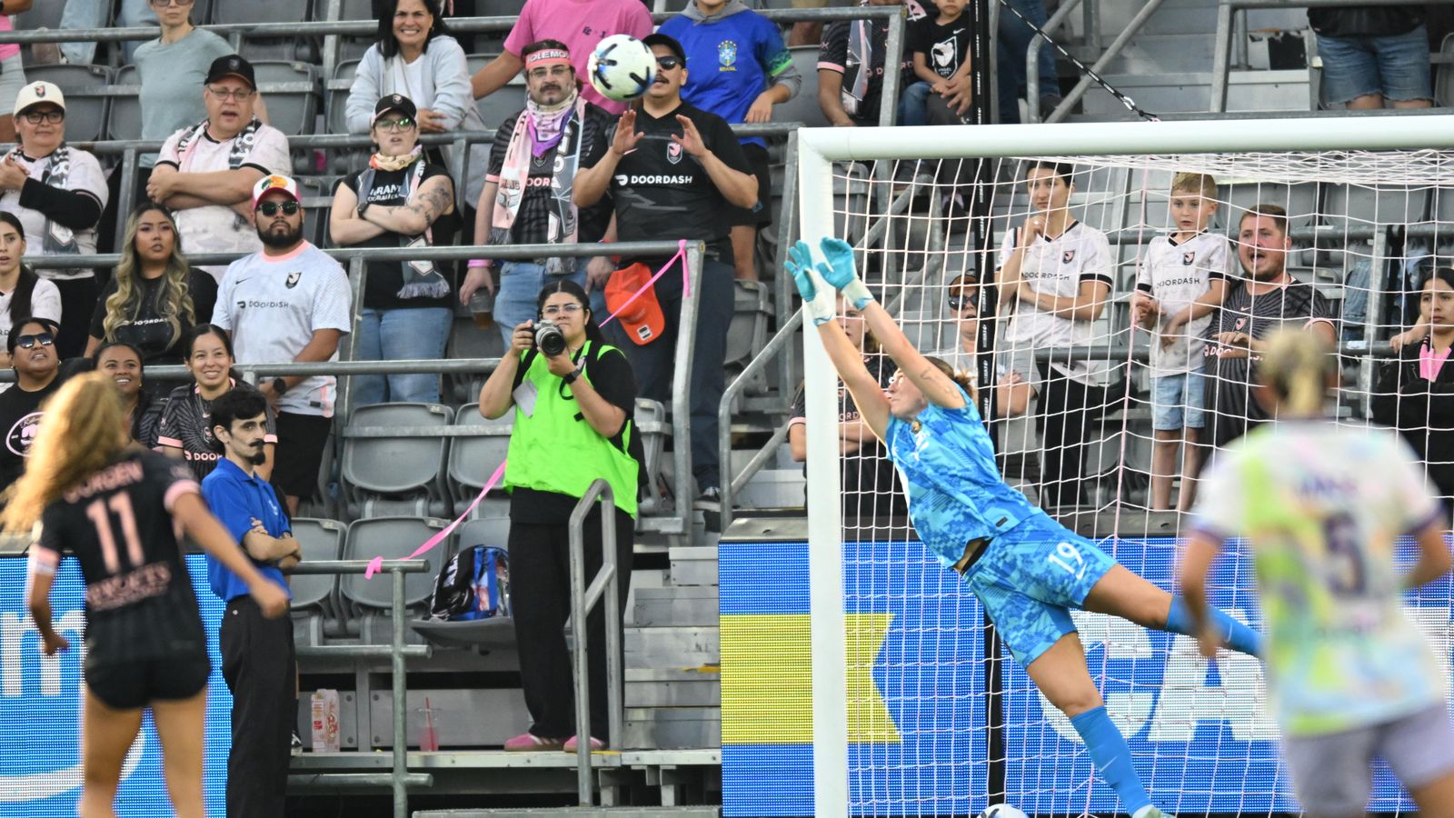 Angelina Anderson makes a crucial save for Angel City FC