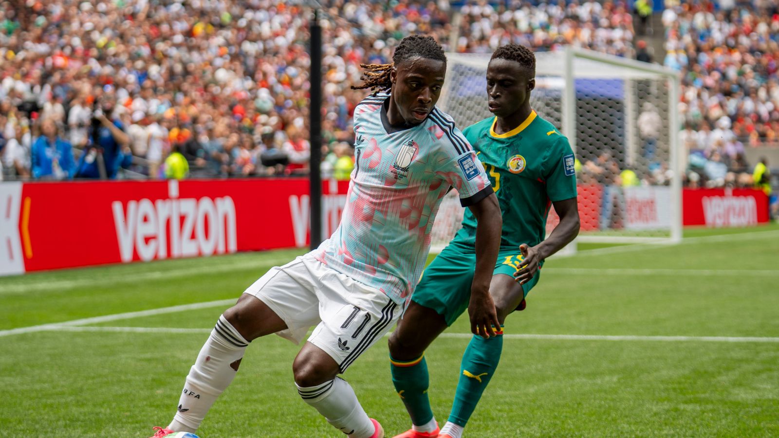 Jeremy Doku regains possession for Belgium