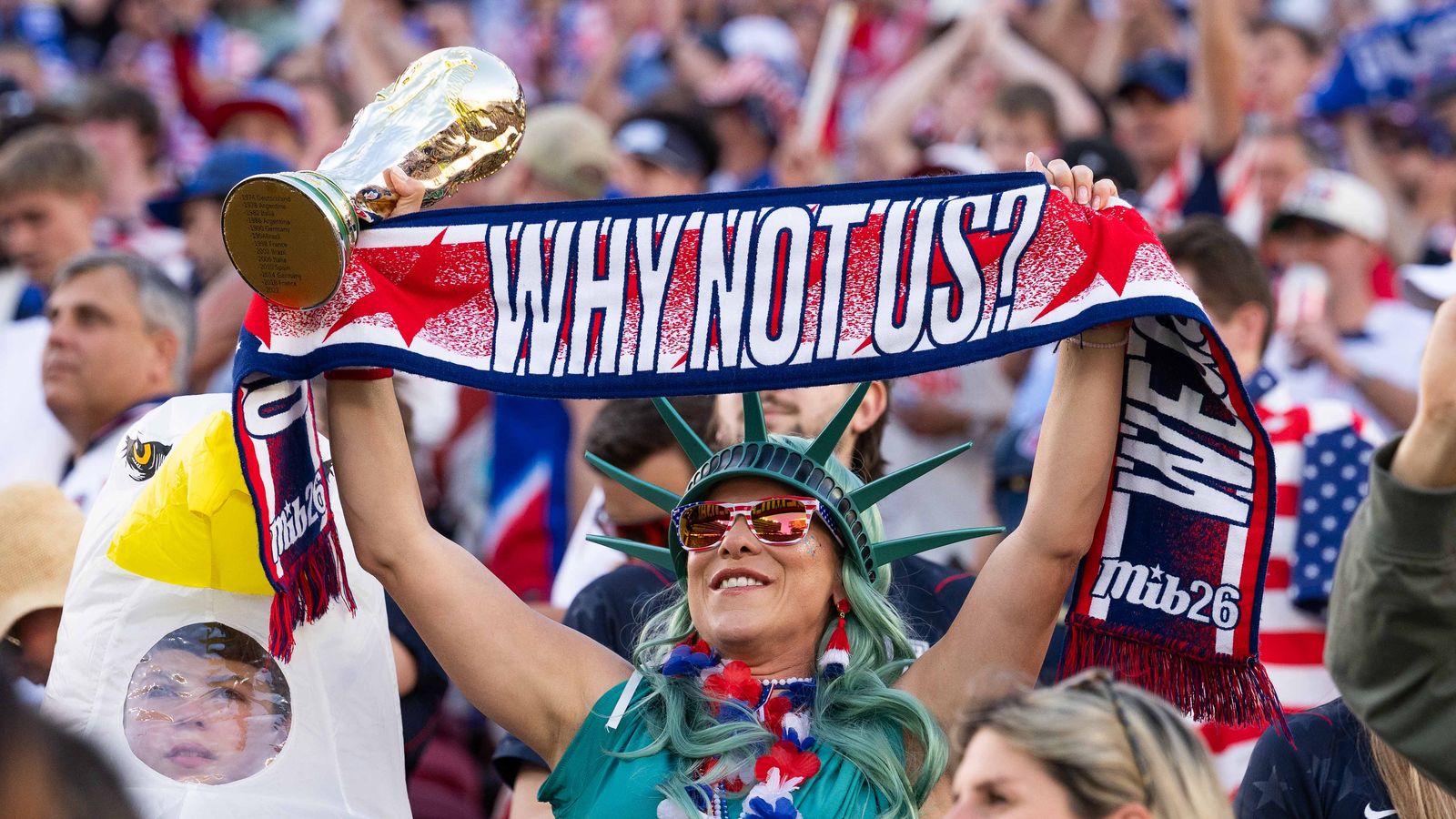Team USA fan supports during the FIFA World Cup 2026