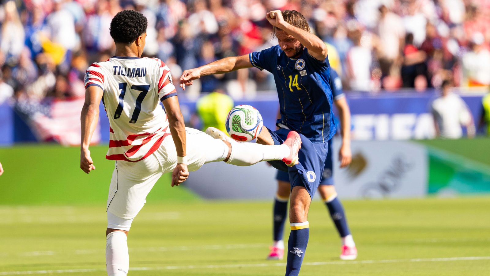 Malik Tillman kicks the ball in the FIFA World Cup 2026