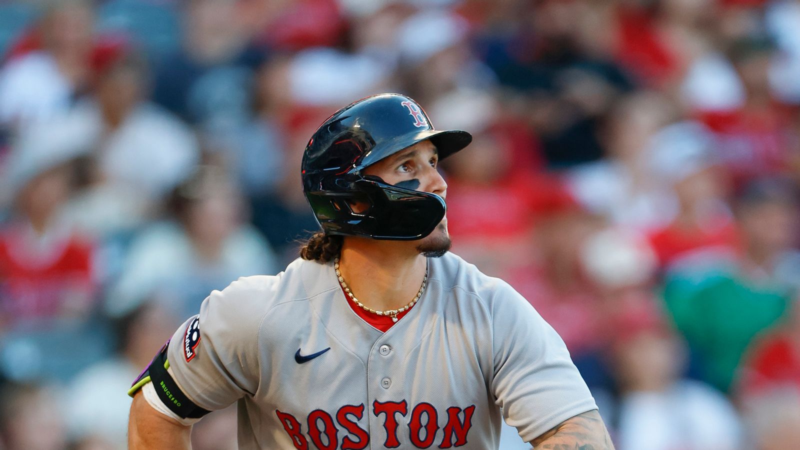 Jarren Duran hits a home run against the Angels, July 2026