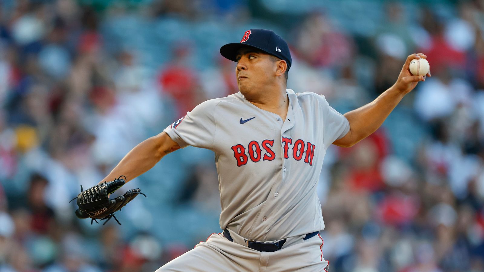 Ranger Suarez pitching against the Angels, July 2026