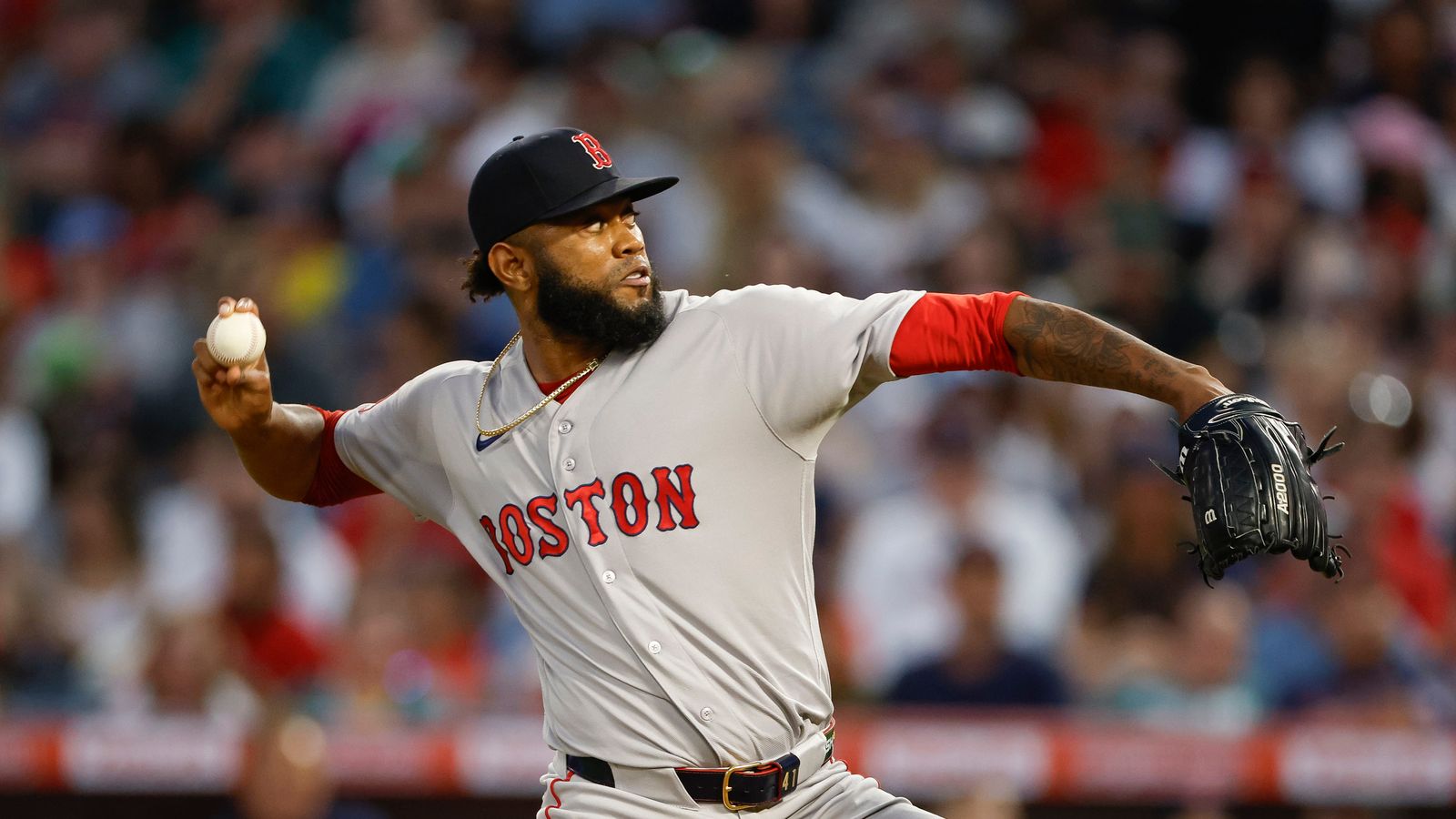 Tyron Guerrero pitches against the Angels, July 2026