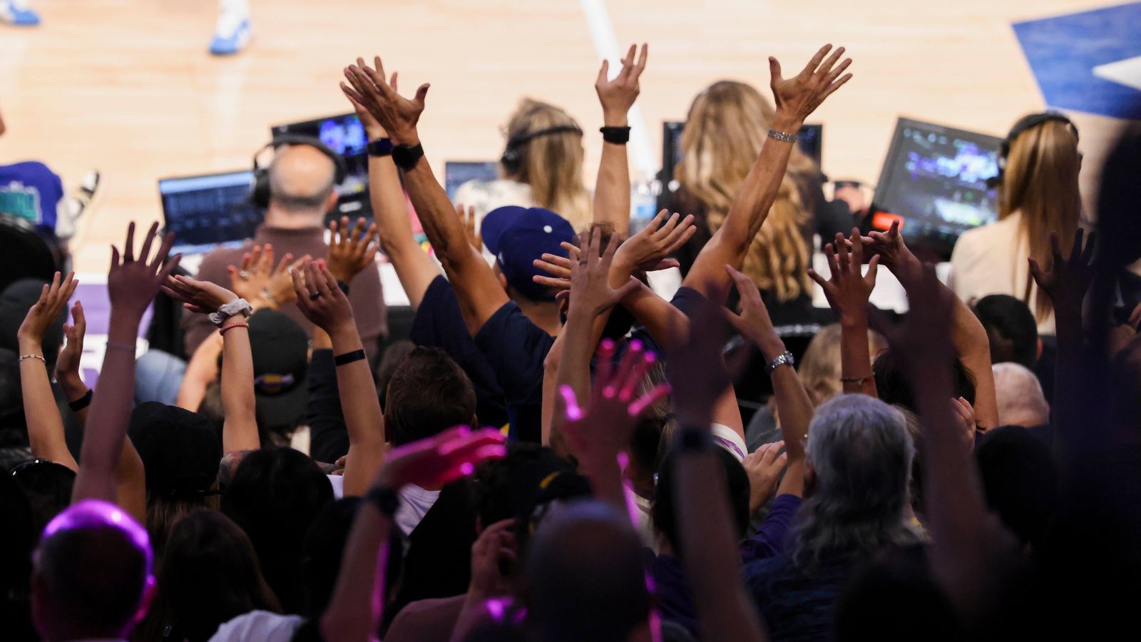 Sparks fans cheer during a game against the Indiana Fever