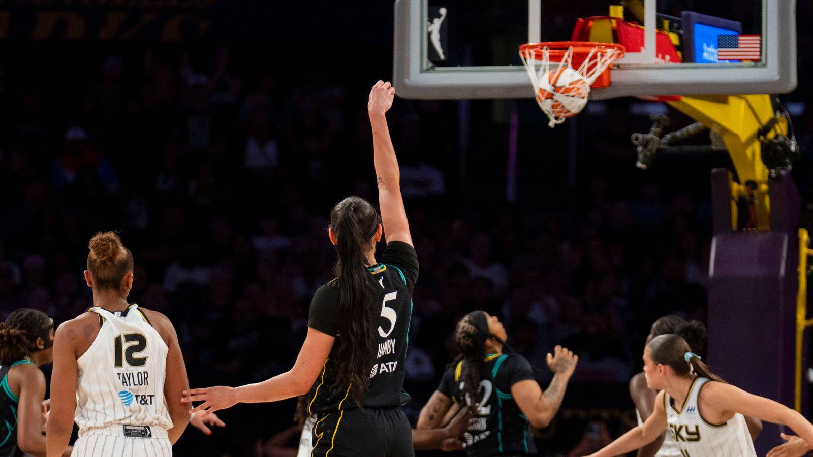 Dearica Hamby's Three-Pointer for Sparks vs Sky