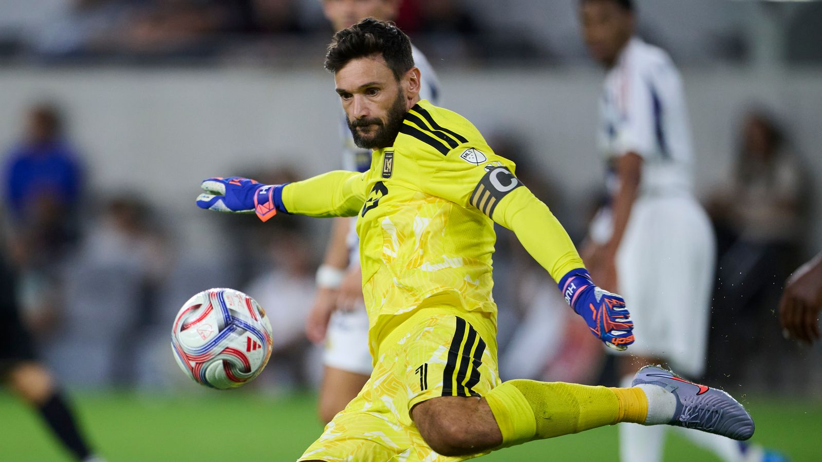 Hugo Lloris kicks the ball during an MLS match