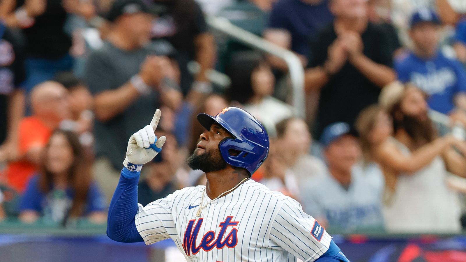 Luis Robert Jr. celebrates a home run at Citi Field, July 24, 2026