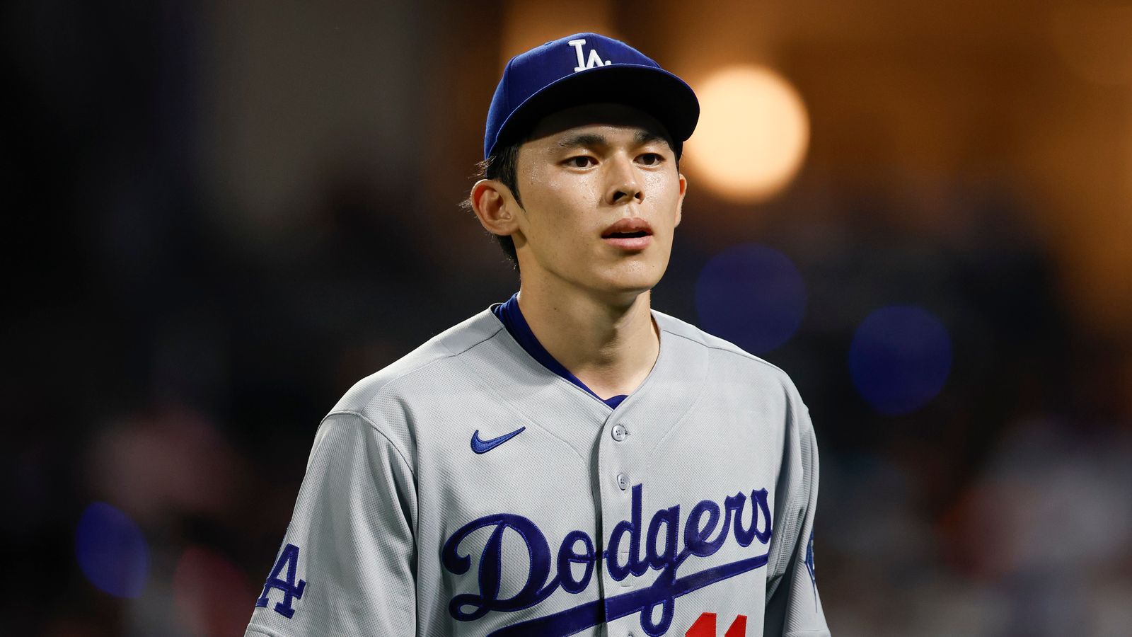 Roki Sasaki walks to the dugout at Citi Field, July 24, 2026