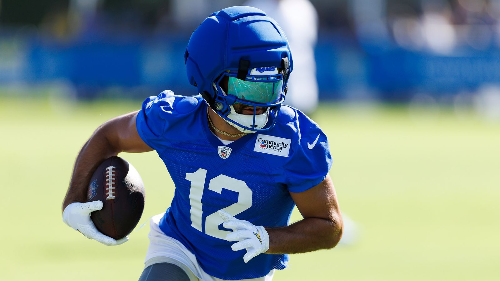 Puka Nacua #12 showcases speed at Rams Training Camp