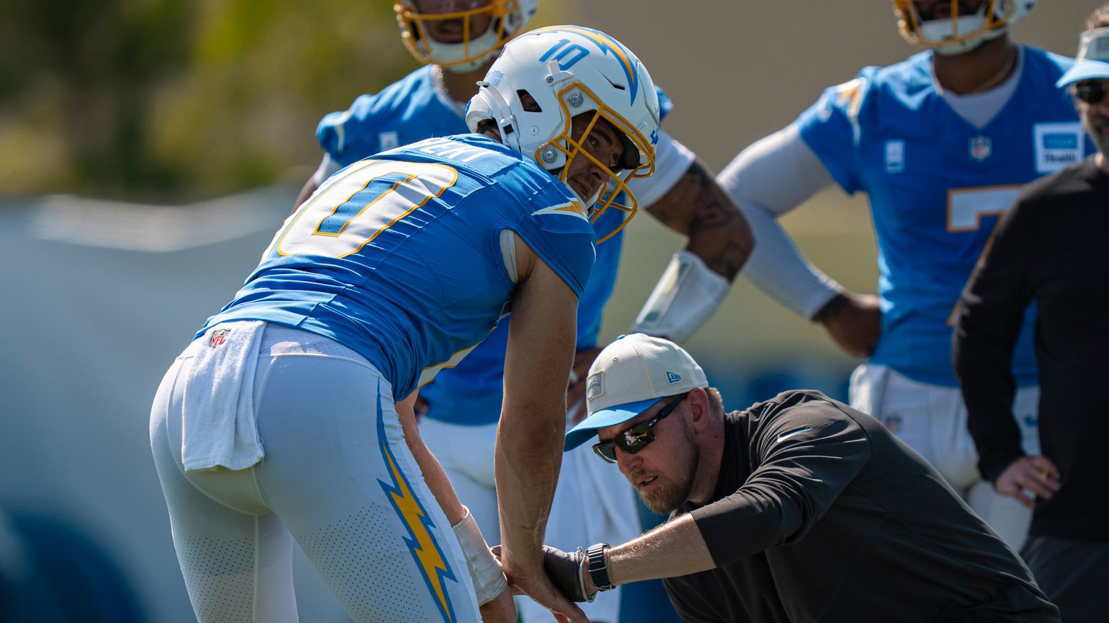 Quarterback Justin Herbert at Chargers Training Camp