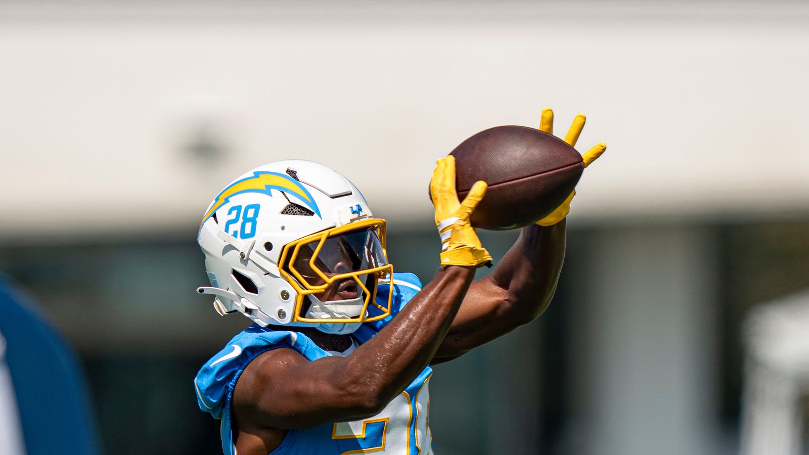 Kimani Vidal Practicing at Chargers Training Camp