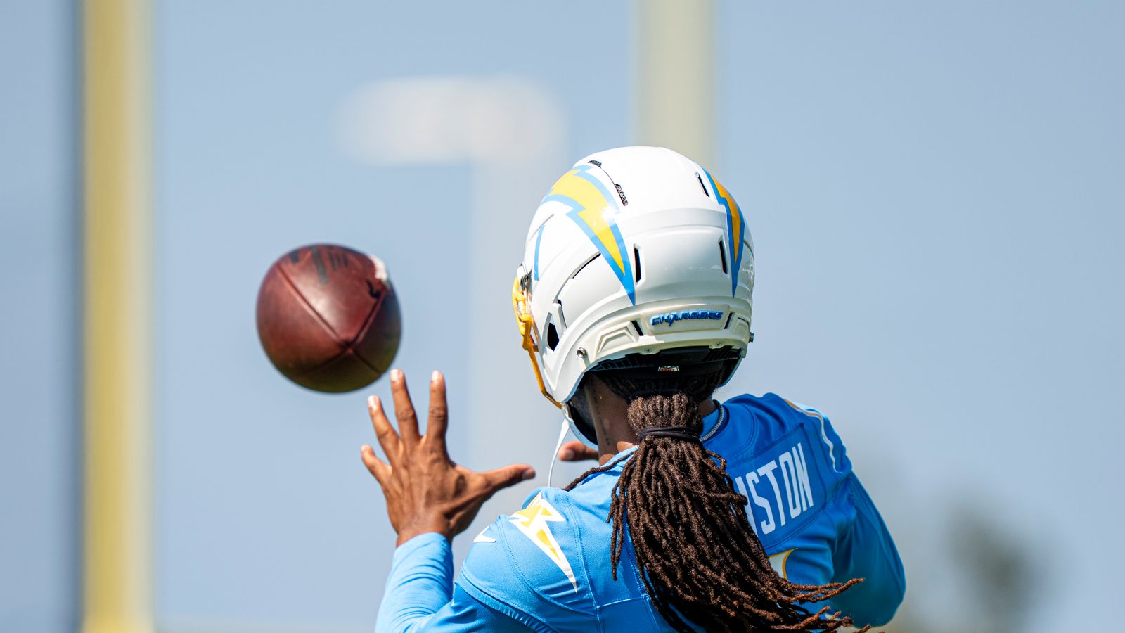 Quentin Johnston at Chargers Training Session