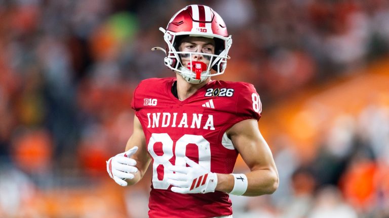 32) Cleveland Browns (via LAR): Charlie Becker, WR, Indiana