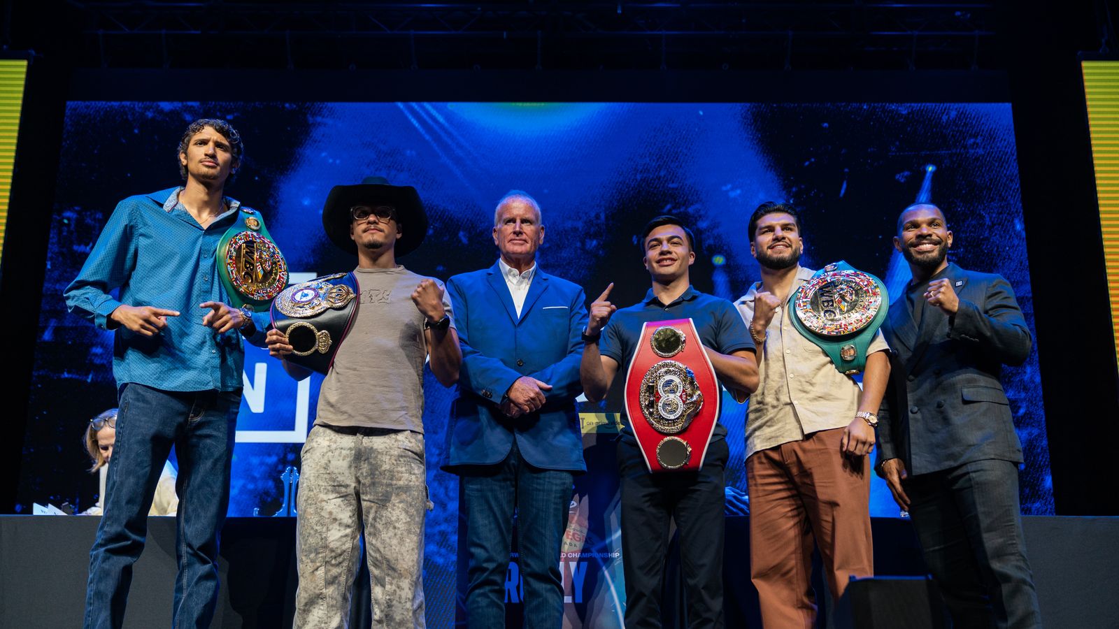 Fundora, Figueroa, Reyes, Ramos with Brown and Hardin at Avalon event