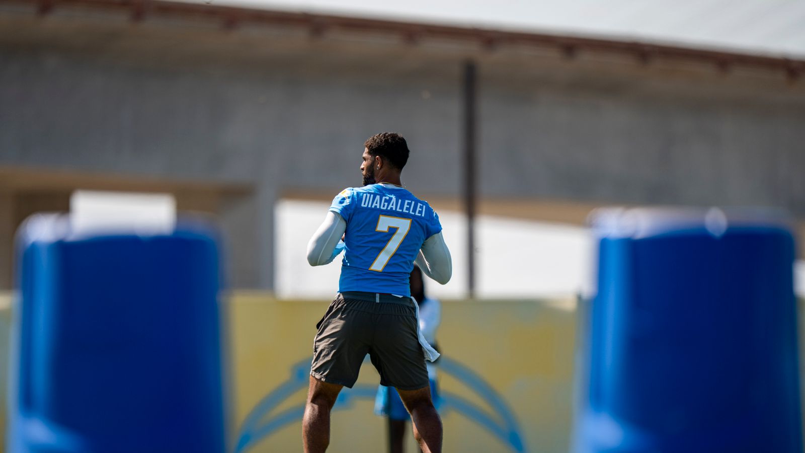 Chargers QB DJ Uiagaleilei in Action at Training Camp