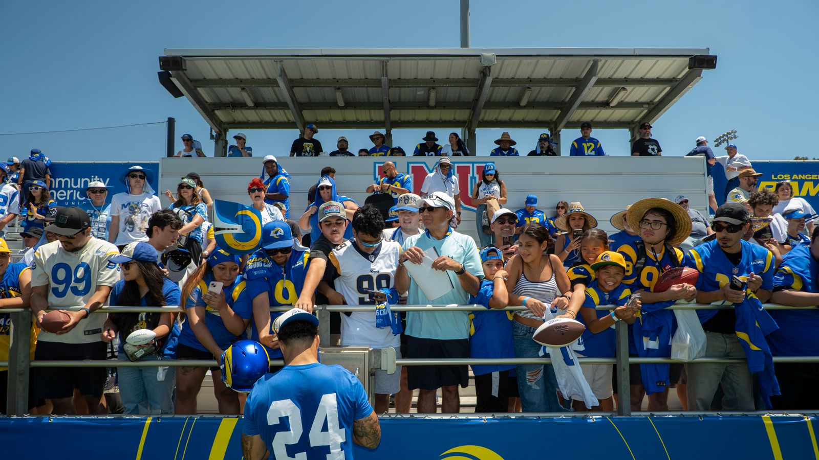 Blake Corum #24 Signs Autographs at Rams Camp