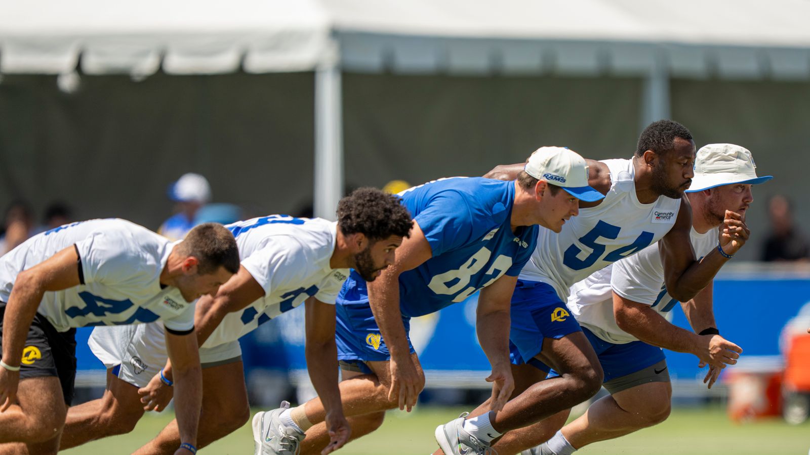 Los Angeles Rams Team Drills at Training Camp