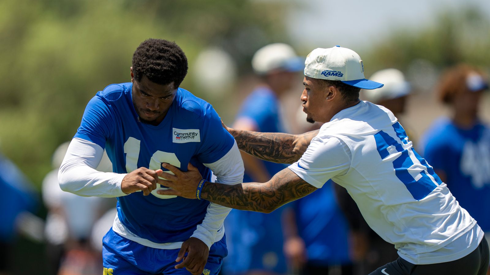 Tru Edwards #16 and Trent Mcduffie #22 in Drills
