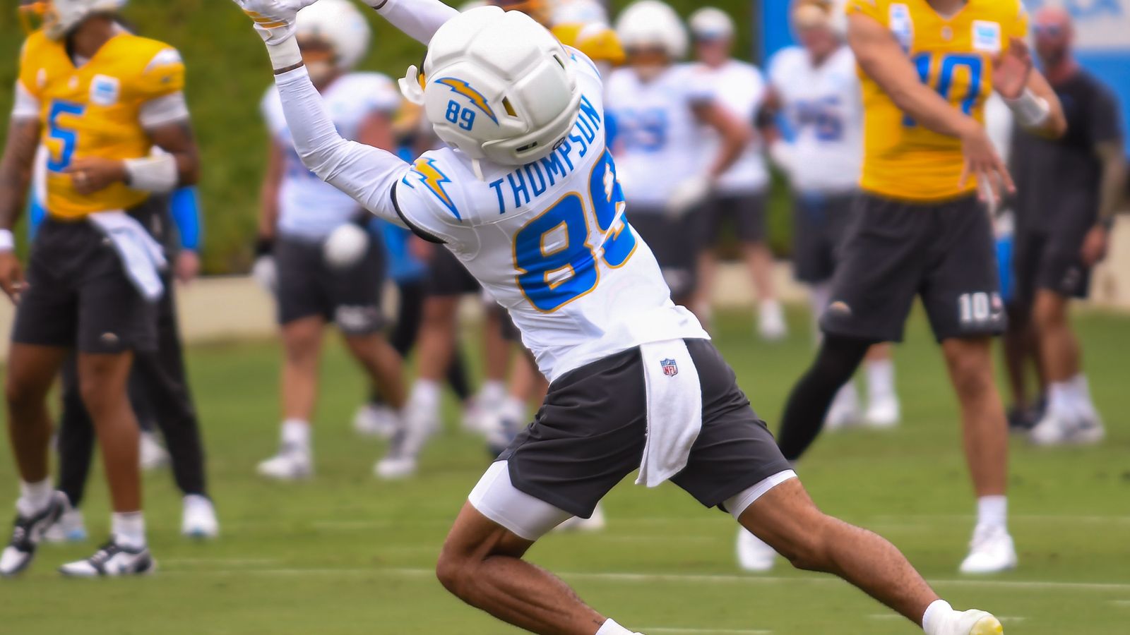 Brenen Thompson (89) Drills at Chargers Training Camp, August 2026
