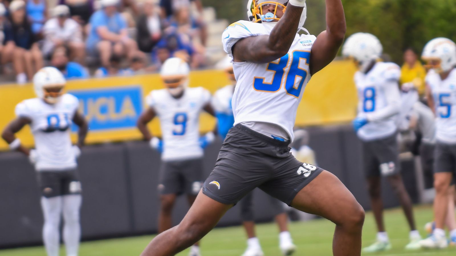 Avery Smith (36) in Drills at Chargers Training Camp, August 2026
