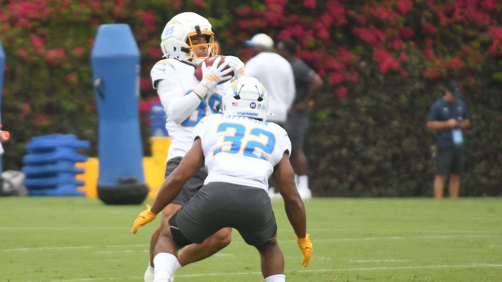 Brenen Thompson (89) at Chargers Training Camp, August 2026
