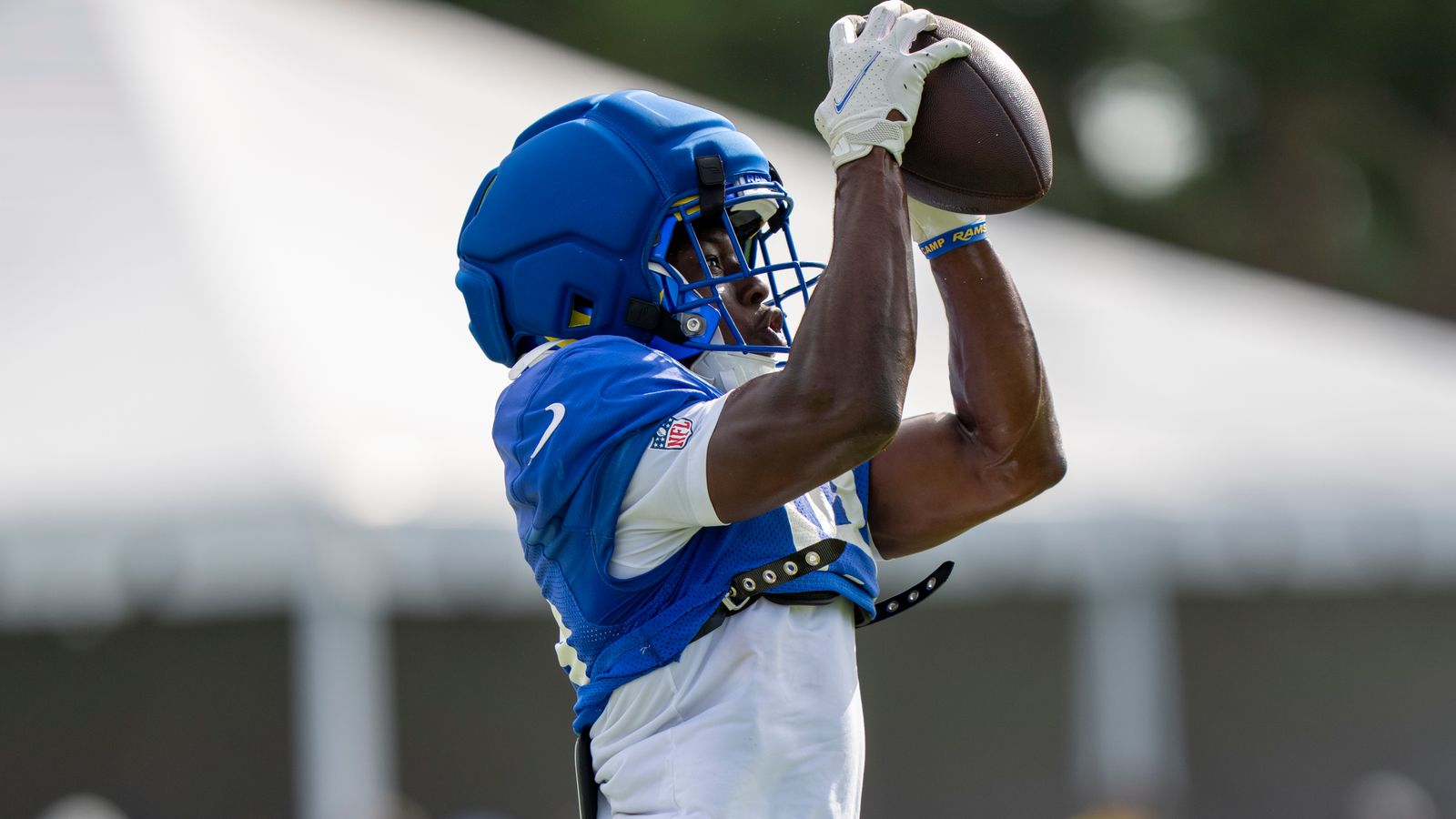 Tru Edwards #16 at Rams training camp, Loyola Marymount.