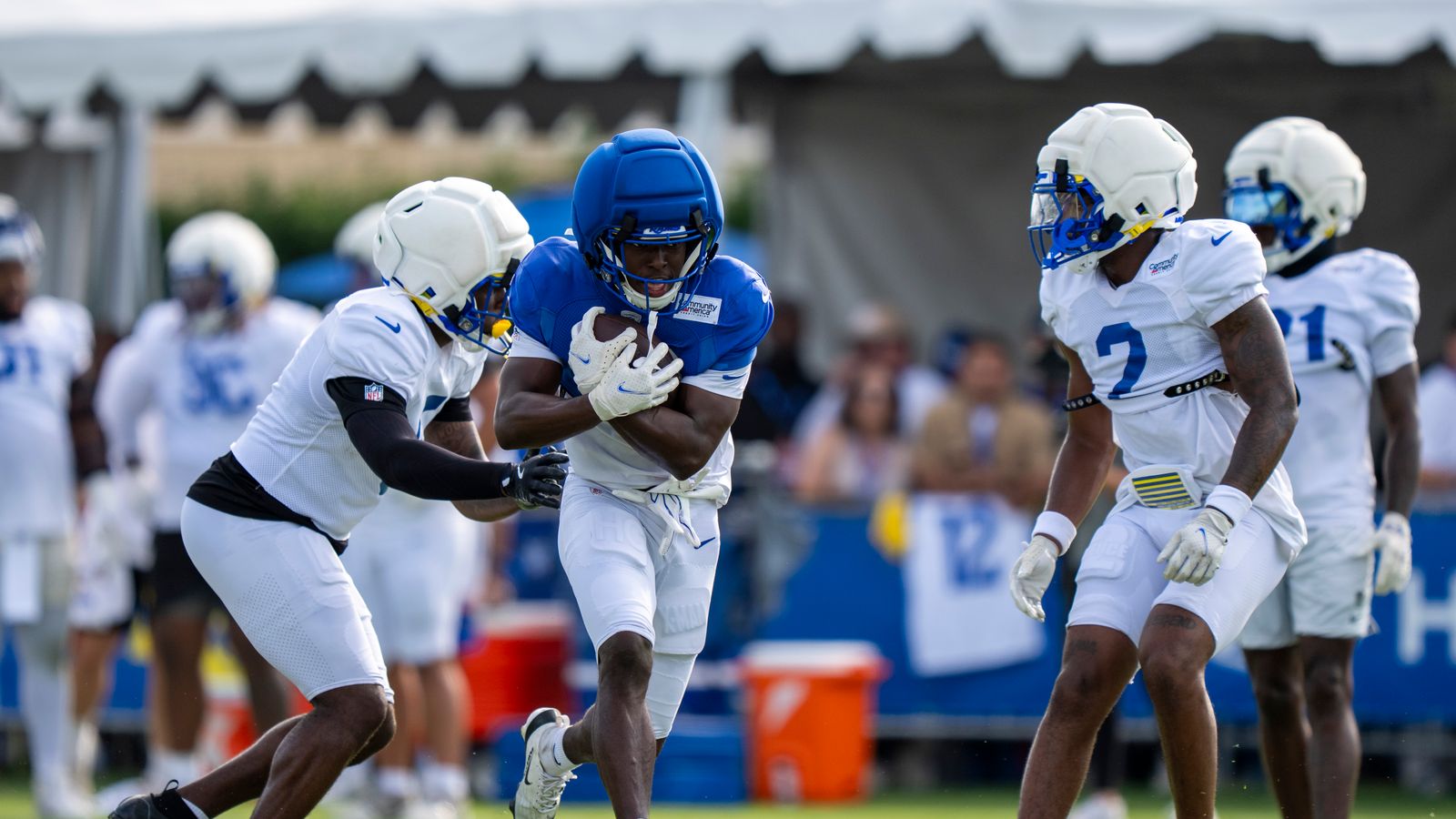 Tru Edwards #16 seen at Rams training camp.