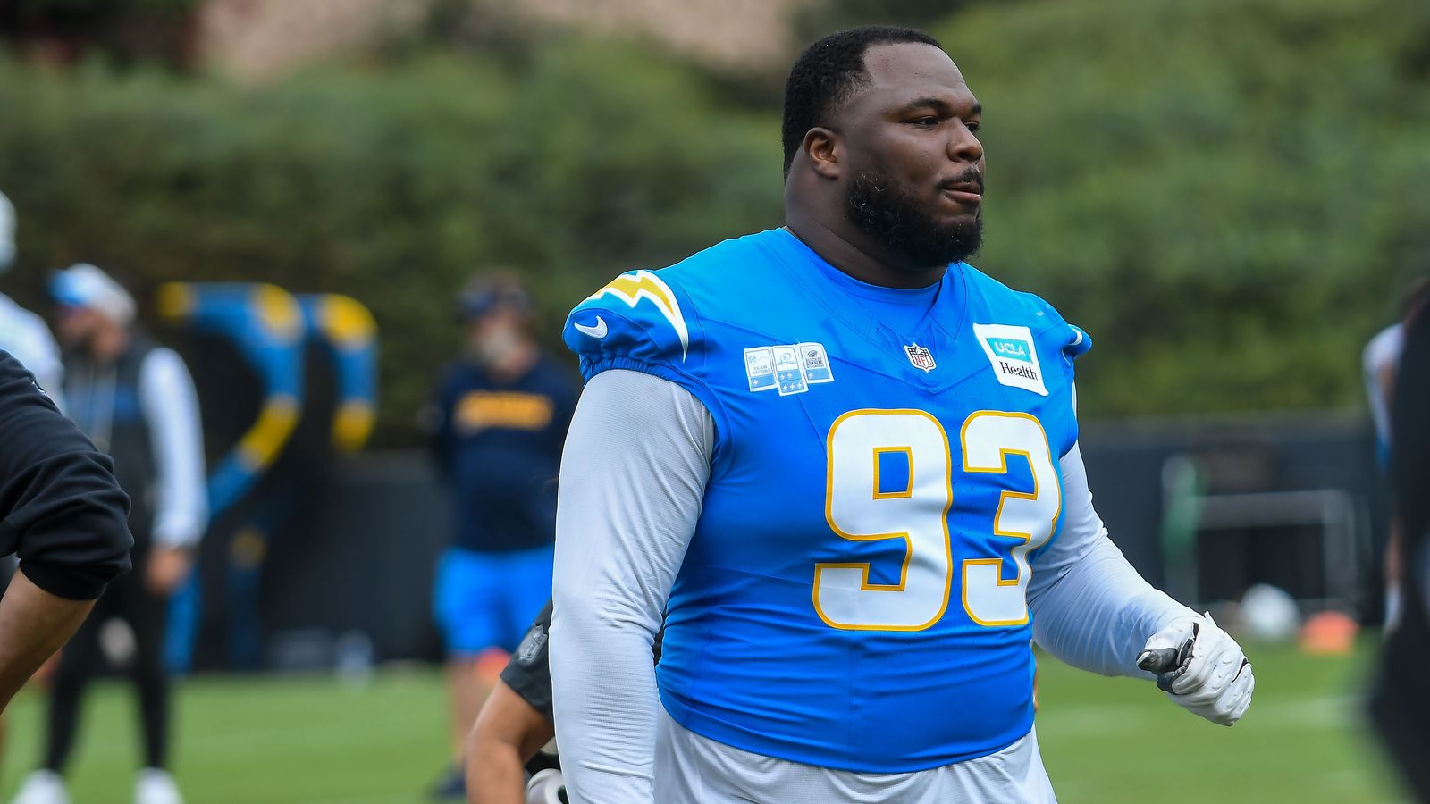 Teair Tart (93) spotted during Chargers training camp activities