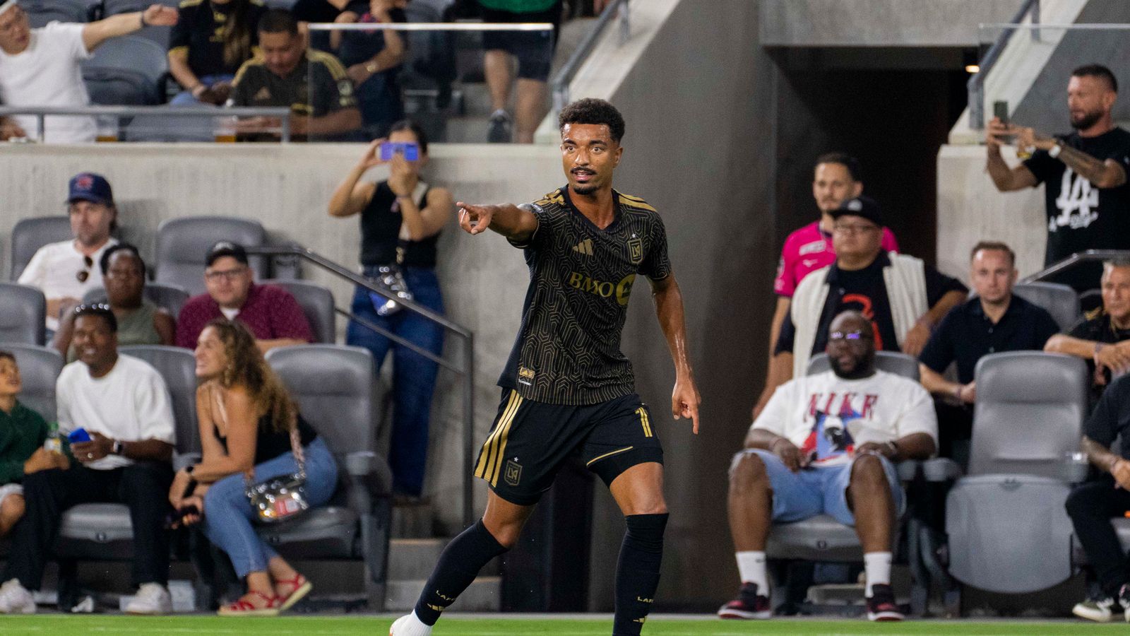 Timothy Tillman directing play in Leagues Cup match