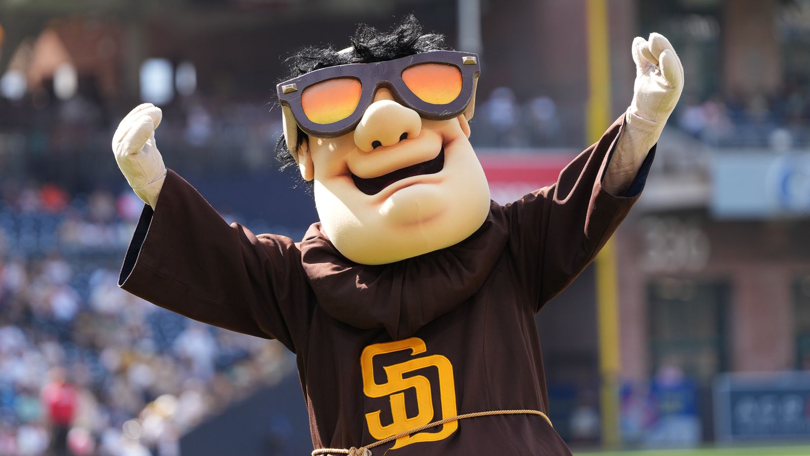 Padres mascot energizes the crowd at Petco Park
