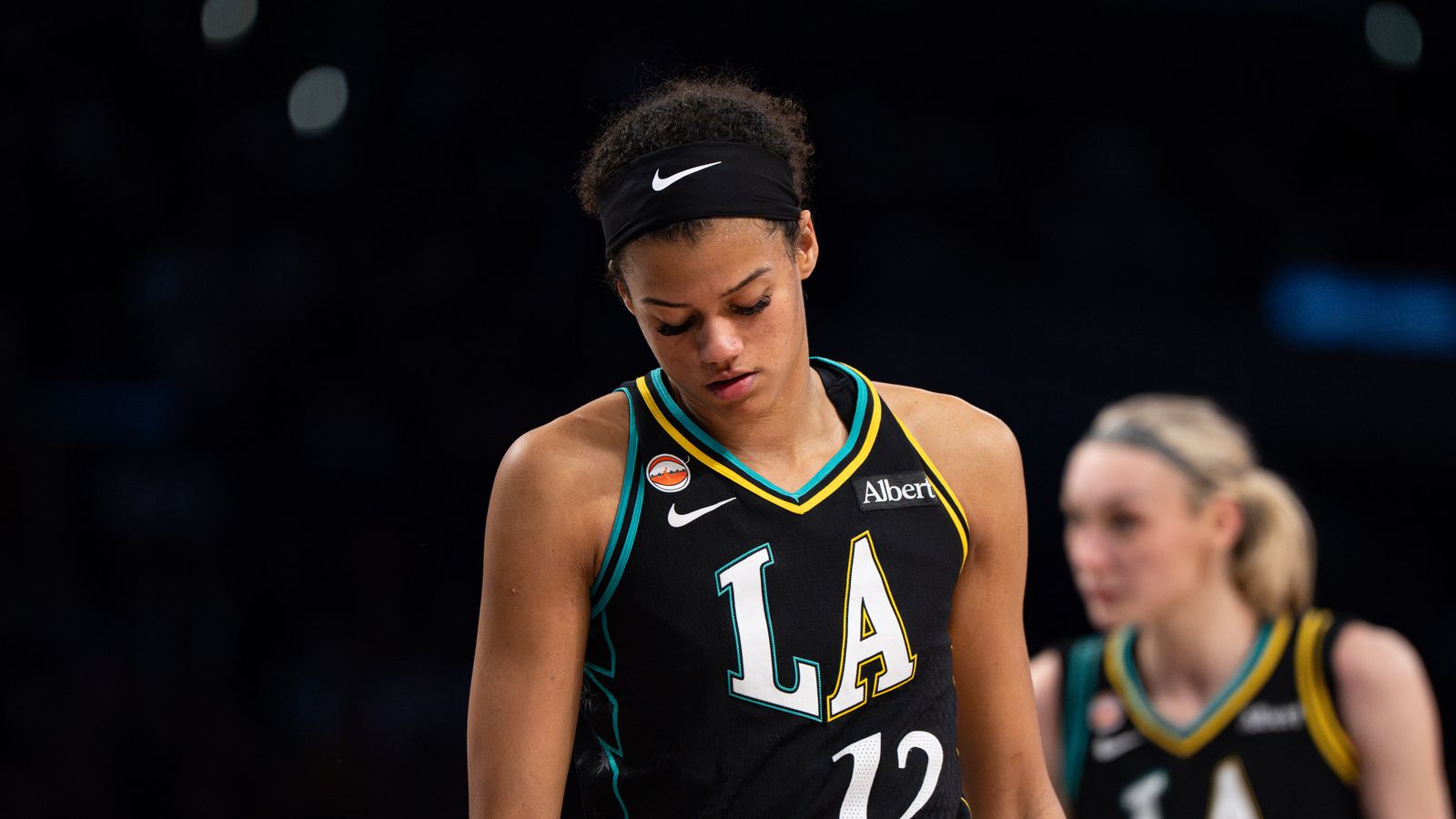 Iliana Rupert seen during a WNBA game, Sparks vs Valkyries.