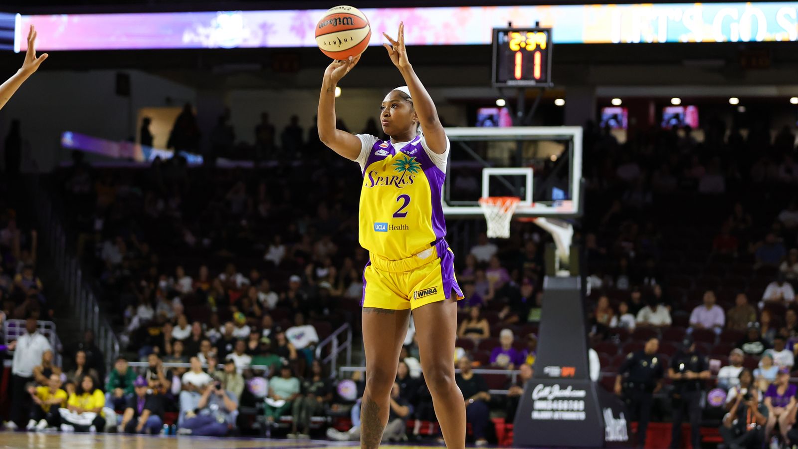 Chance Gray shoots in a WNBA game