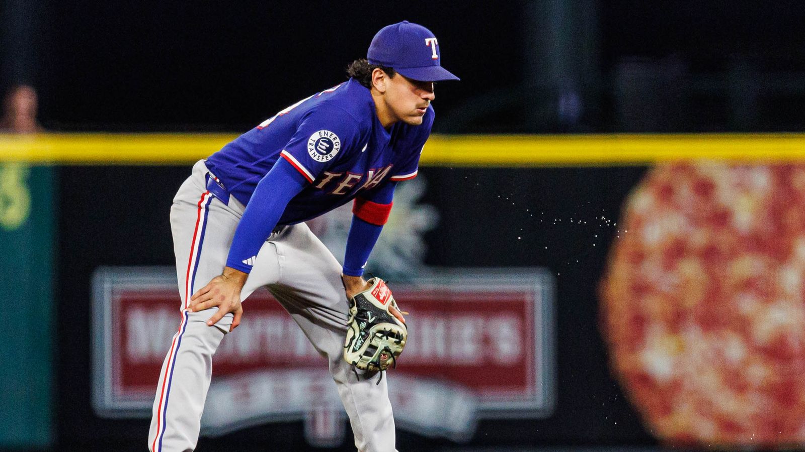 Nicky Lopez ready for action during MLB game