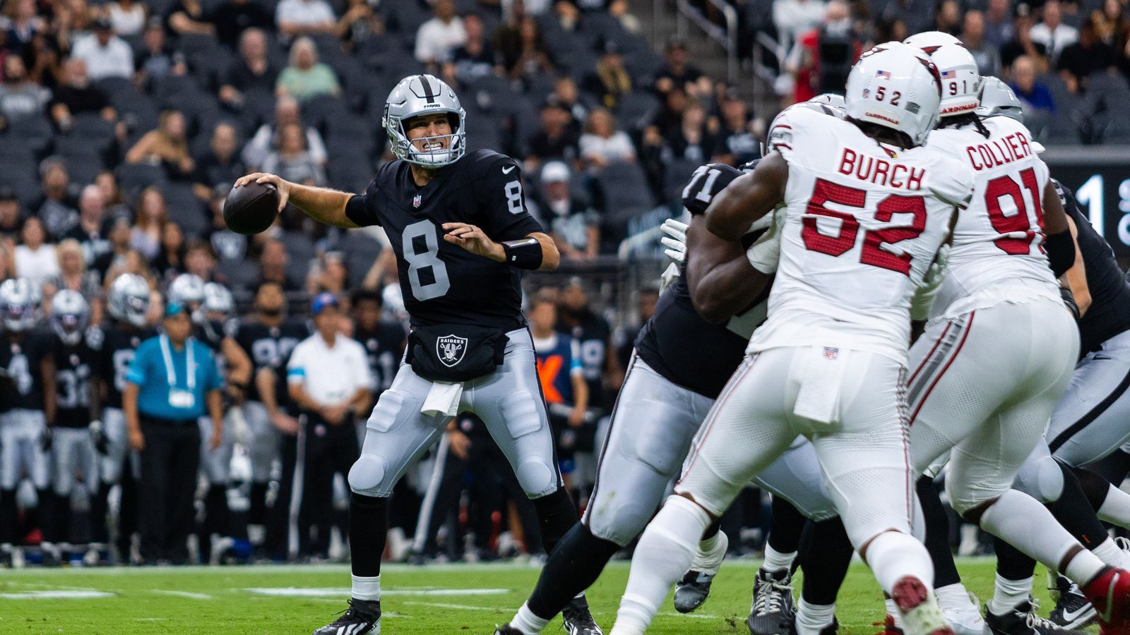Kirk Cousins throws during NFL preseason matchup