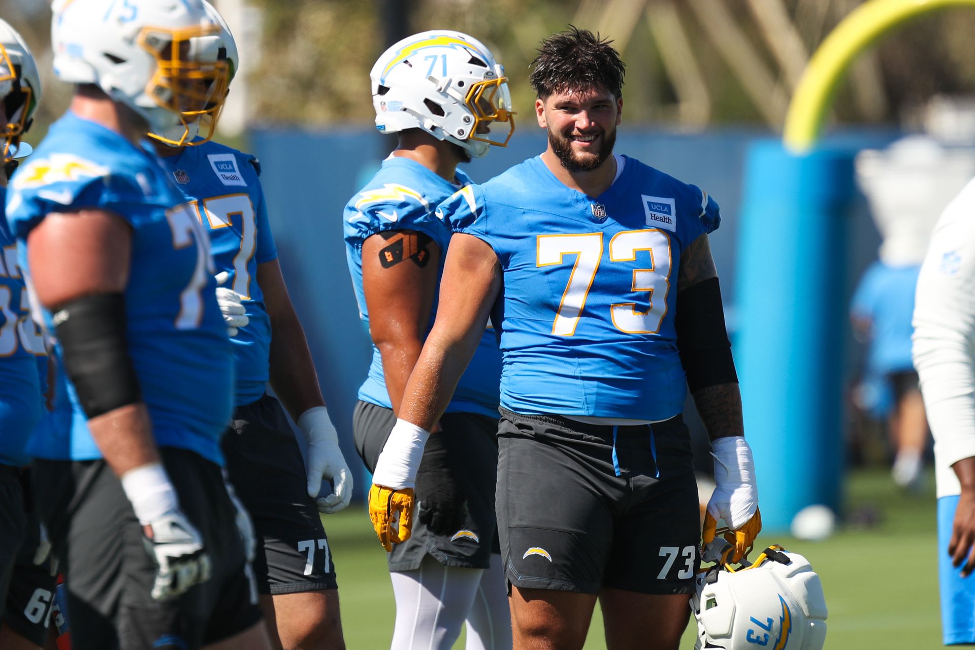 Alex Harkey #73 Observes Training Camp at The Bolt