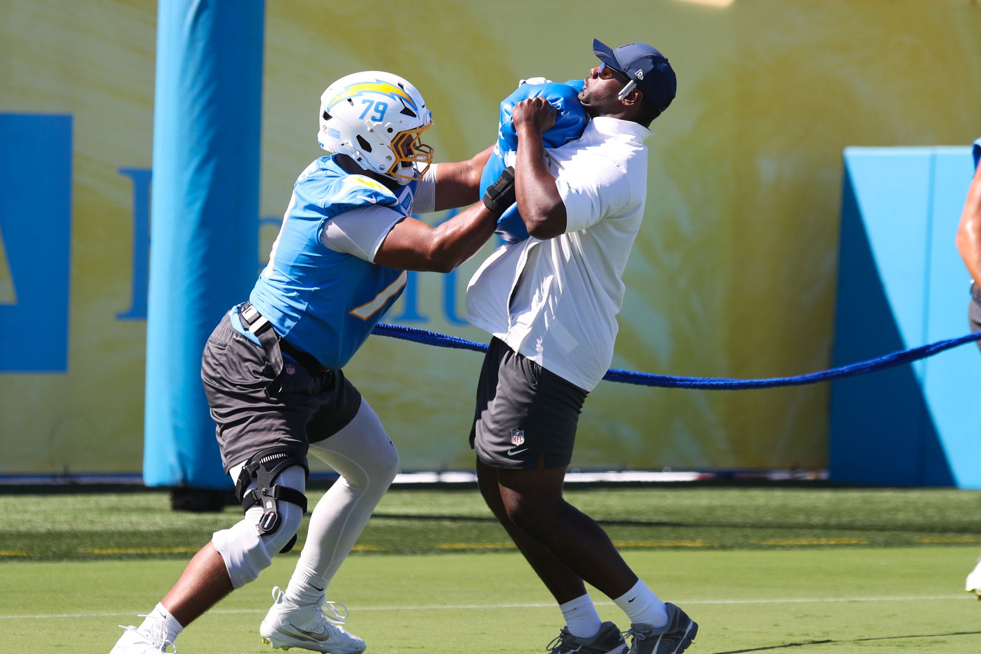 Trey Pipkins III #79 Practices Drills at The Bolt