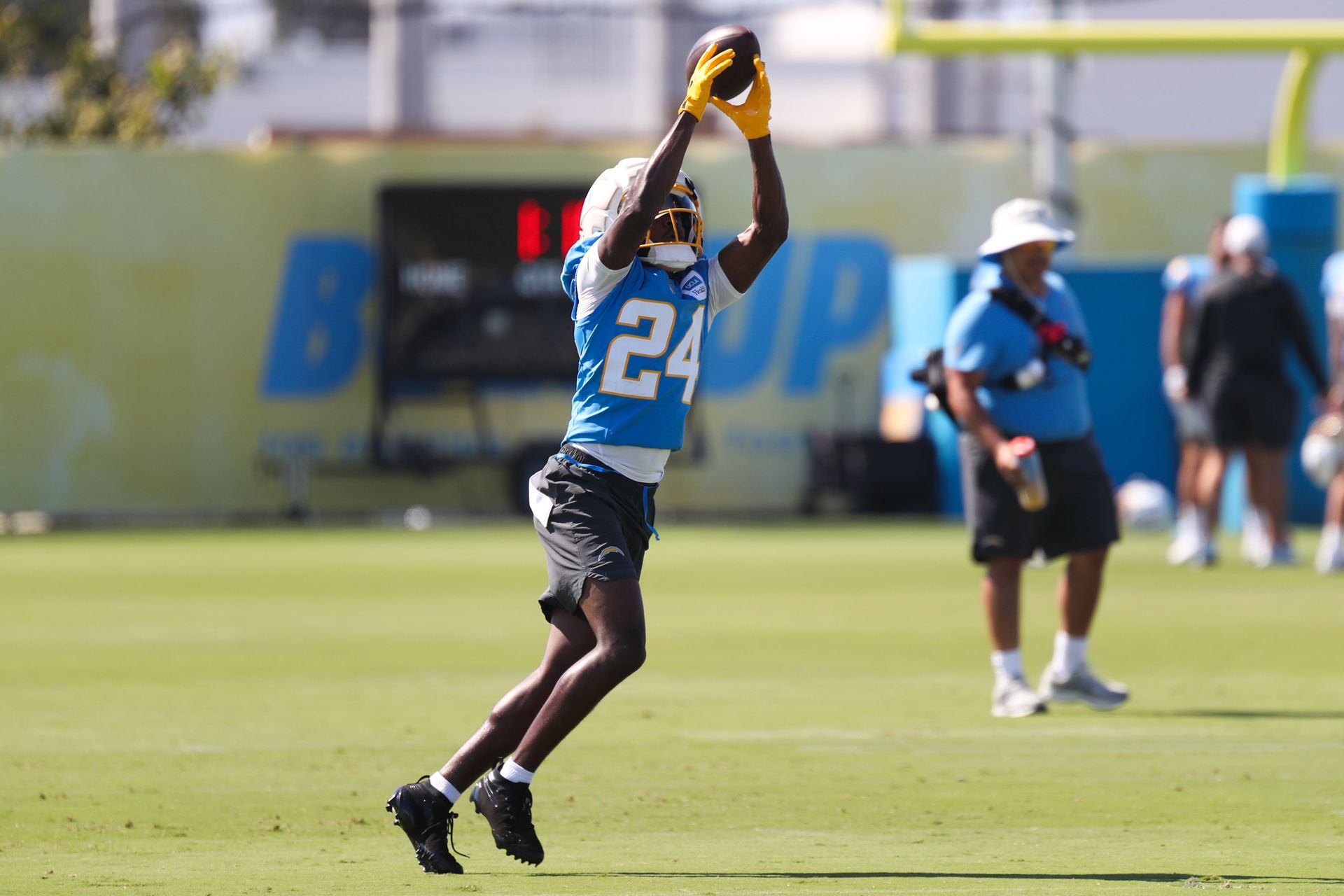 Devonte Ross #24 Catches Pass at Chargers Training Camp