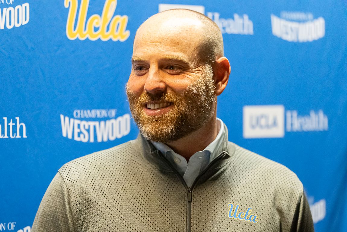 Colin Hitschler at UCLA Media Day in Pauley Pavilion