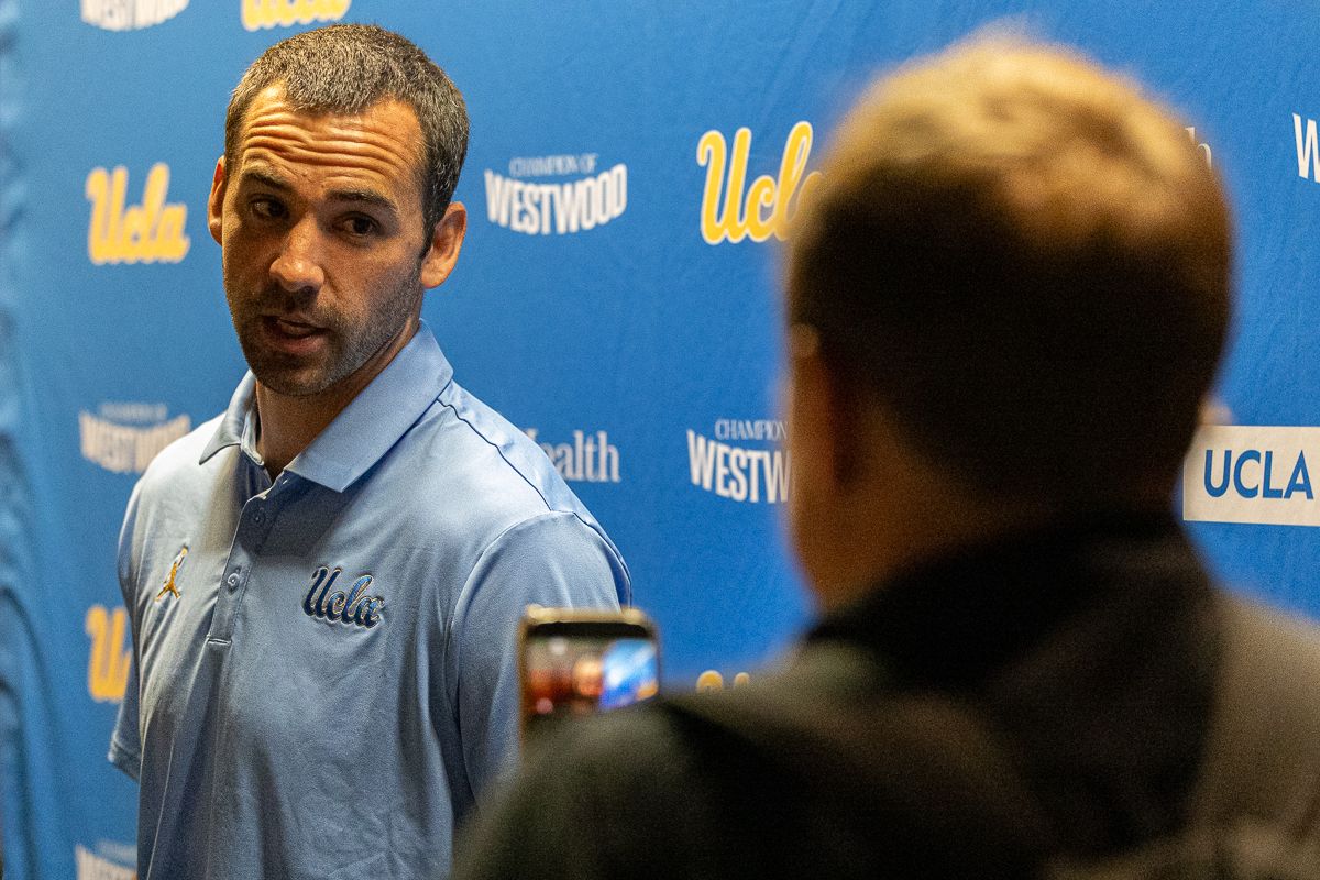 Dean Kennedy addresses media at UCLA Media Day