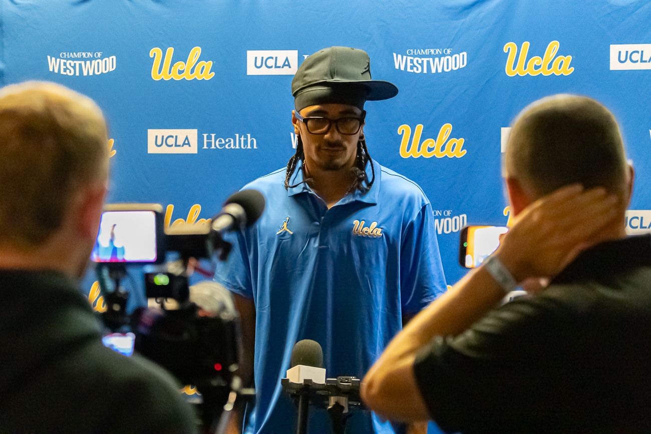 Nico Iamaleava participates in UCLA Media Day activities