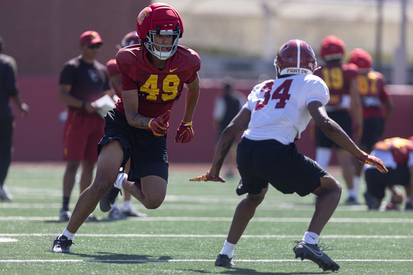Grant Woods vs Jayden Crowder in practice drill