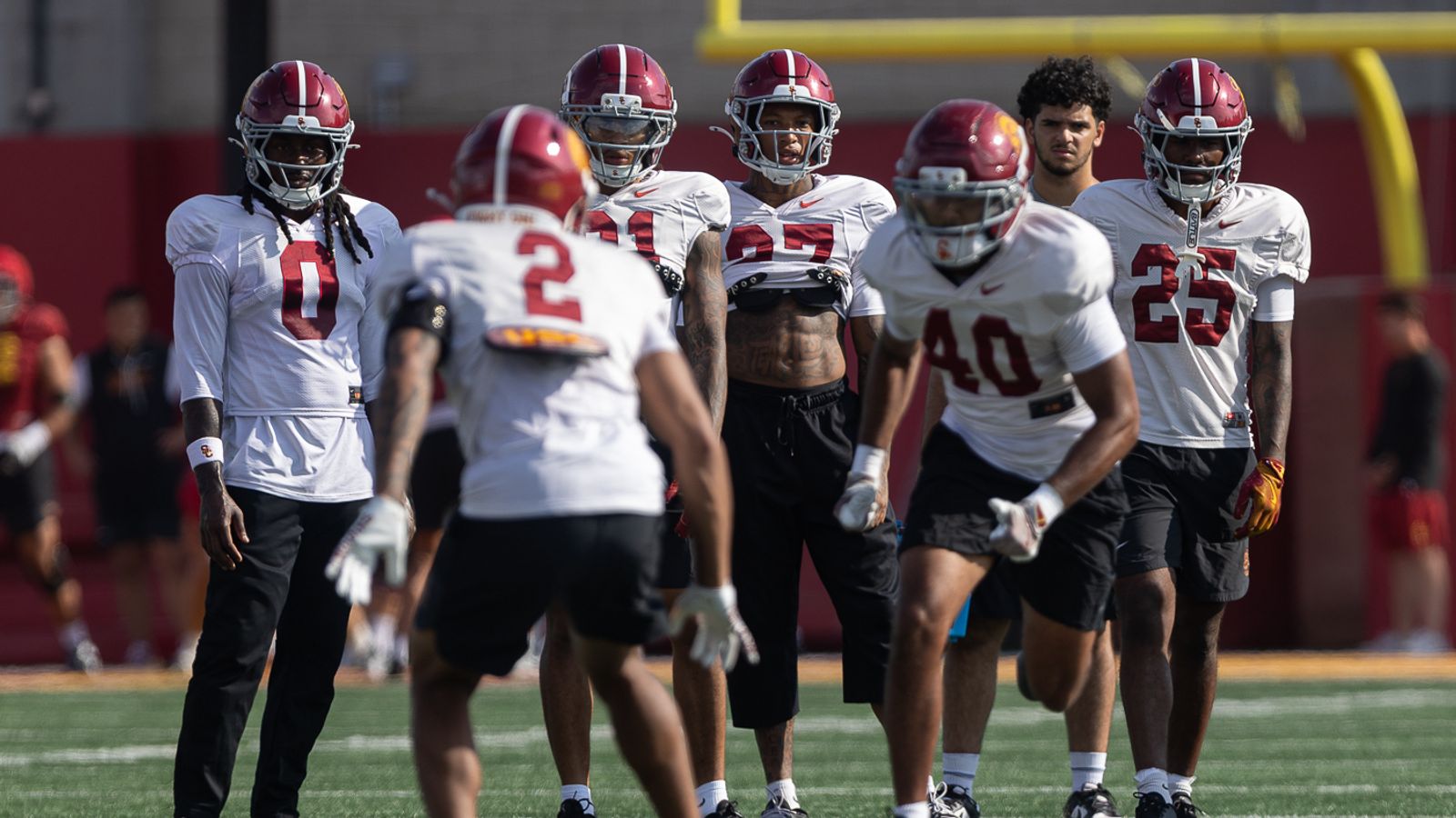 USC Team Drills at Howard Jones Field