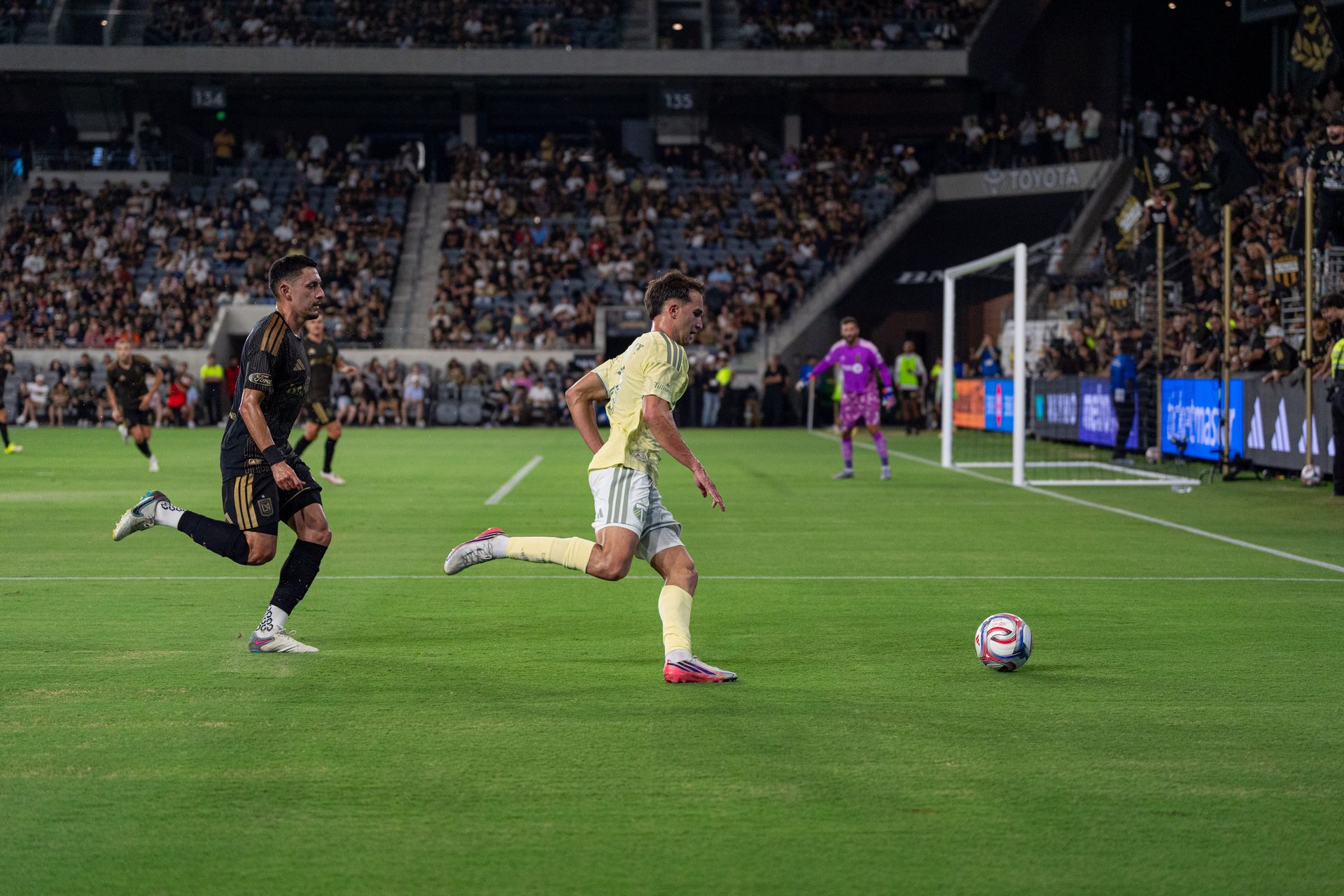 Ian Smith looks for a goal opportunity