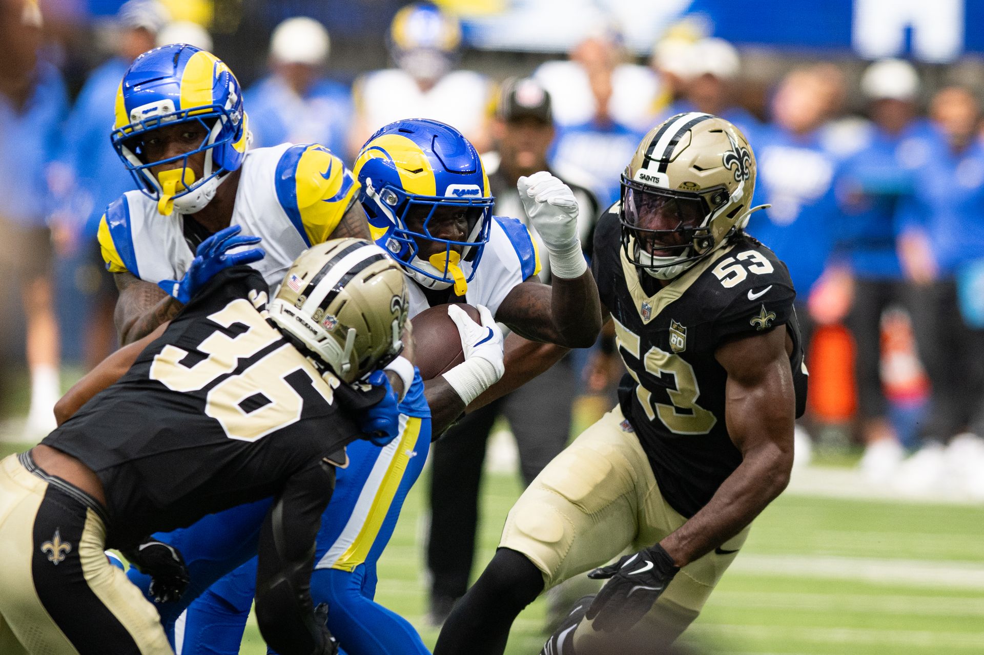 Rams' Trent McDuffie breaks through defense in preseason game