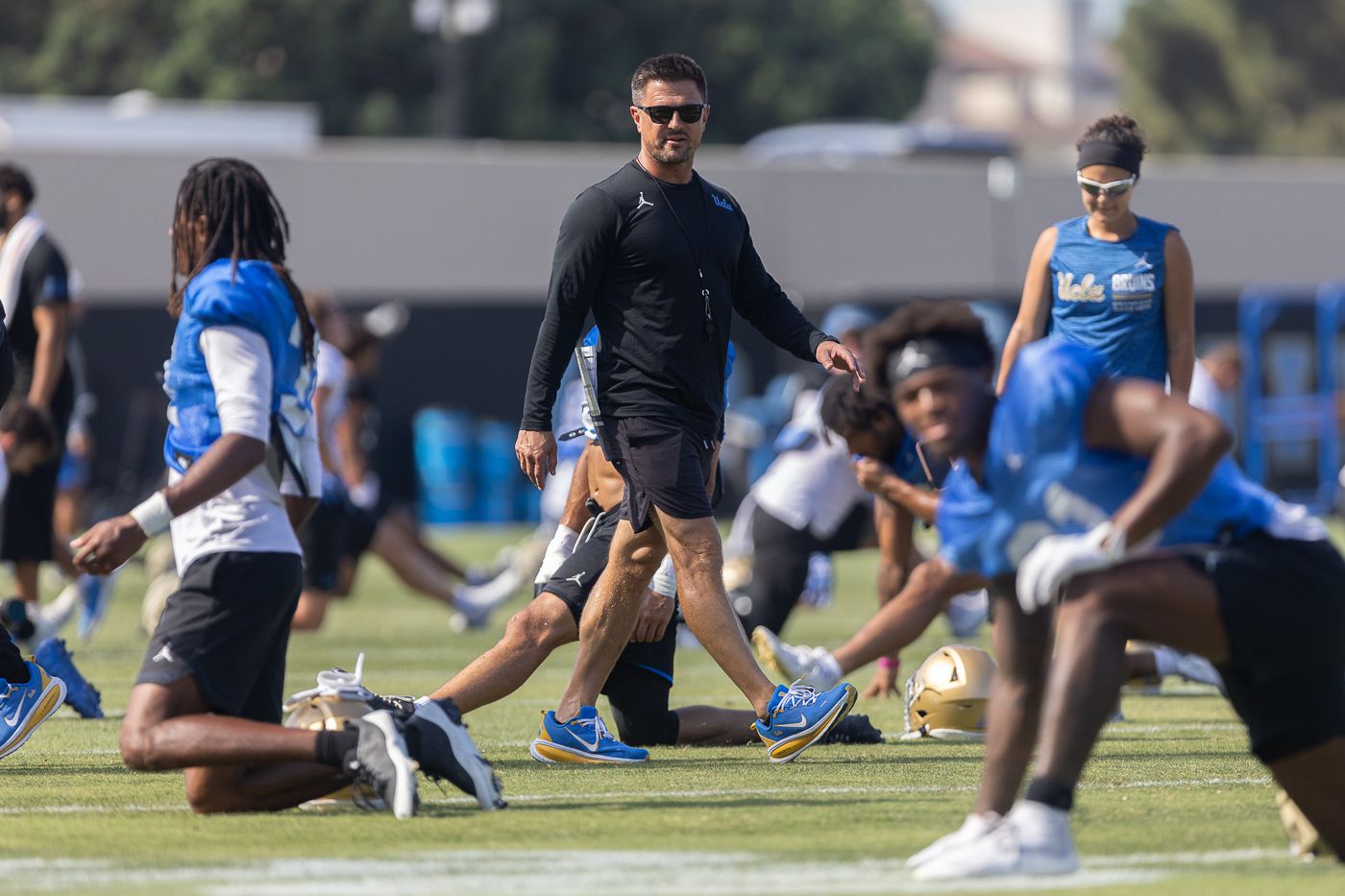 Coach Bob Chesney at UCLA Practice Session