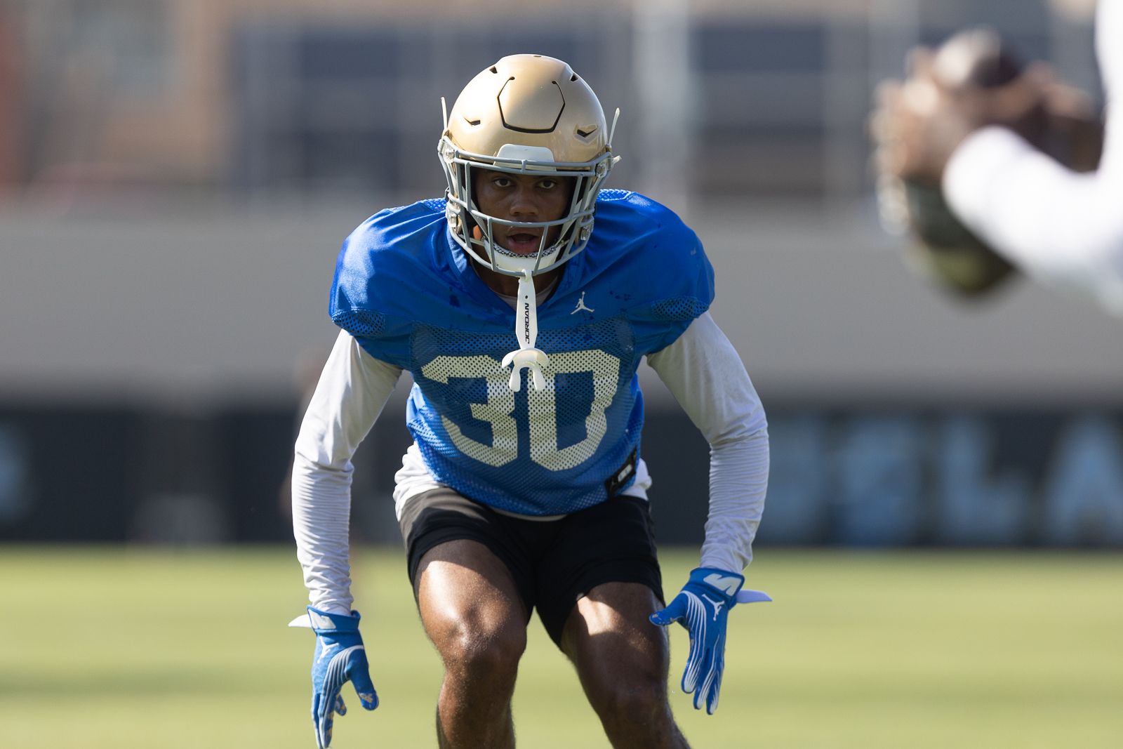 Zeke Johnson Participates in UCLA Football Drills