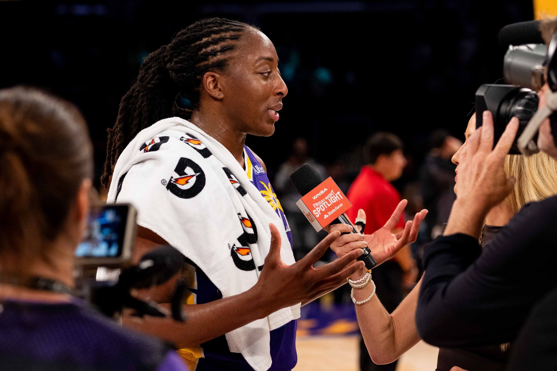 Nneka Ogwumike Interviewed During WNBA Game