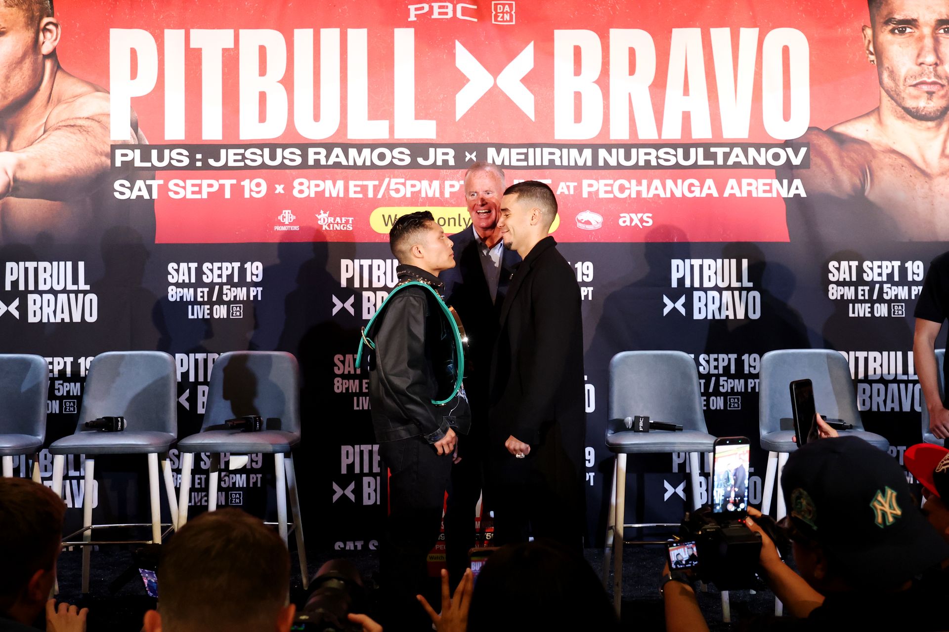 Isaac Cruz and Nestor Bravo intense face-off at final press conference