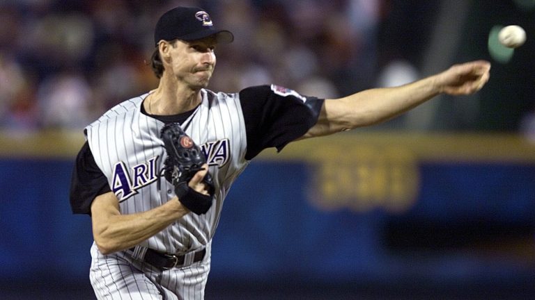 10/21/2001 --- NLCS Game 5 --- ATLANTA, GA:   during Game 5 of the NLCS at Turner Field. Diamondbacks pitcher Randy Johnson